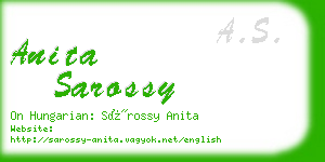 anita sarossy business card